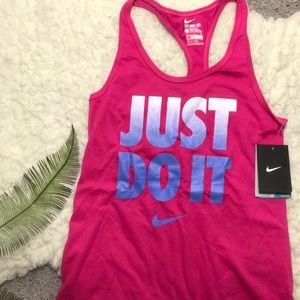 Nike JUST DO IT Pink Workout Tank Top